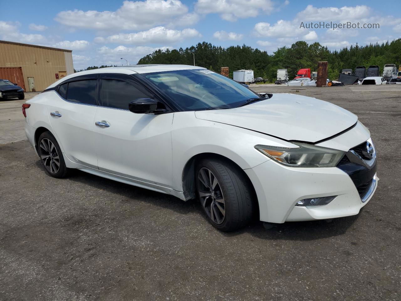 2016 Nissan Maxima 3.5s White vin: 1N4AA6AP6GC442649