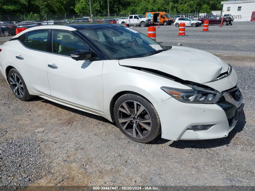 2017 Nissan Maxima 3.5 Platinum White vin: 1N4AA6AP6HC381725