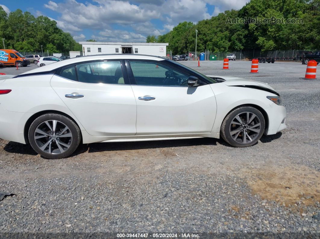 2017 Nissan Maxima 3.5 Platinum White vin: 1N4AA6AP6HC381725