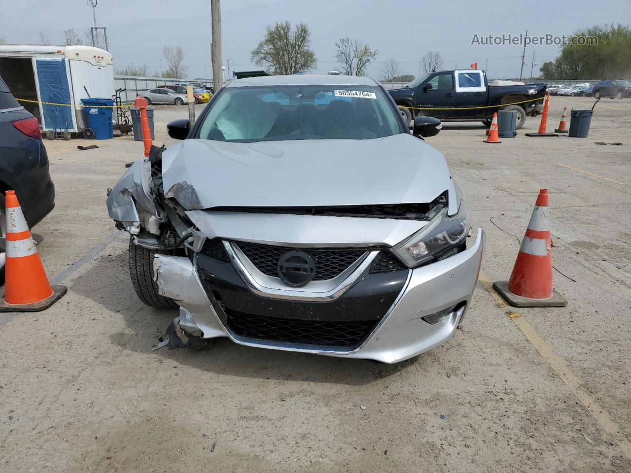 2017 Nissan Maxima 3.5s Silver vin: 1N4AA6AP6HC426811