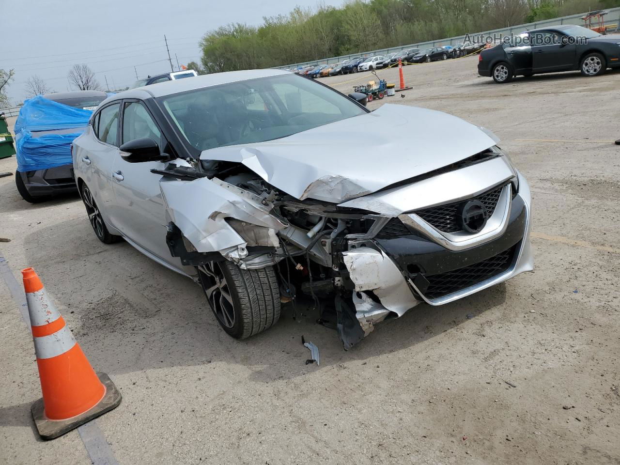 2017 Nissan Maxima 3.5s Silver vin: 1N4AA6AP6HC426811