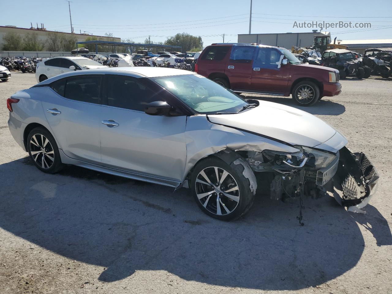 2017 Nissan Maxima 3.5s Silver vin: 1N4AA6AP6HC444810