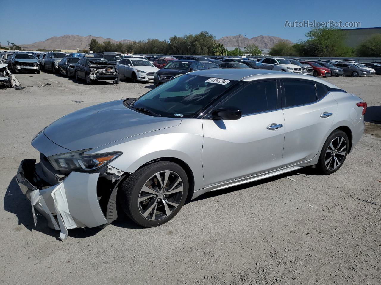 2017 Nissan Maxima 3.5s Silver vin: 1N4AA6AP6HC444810