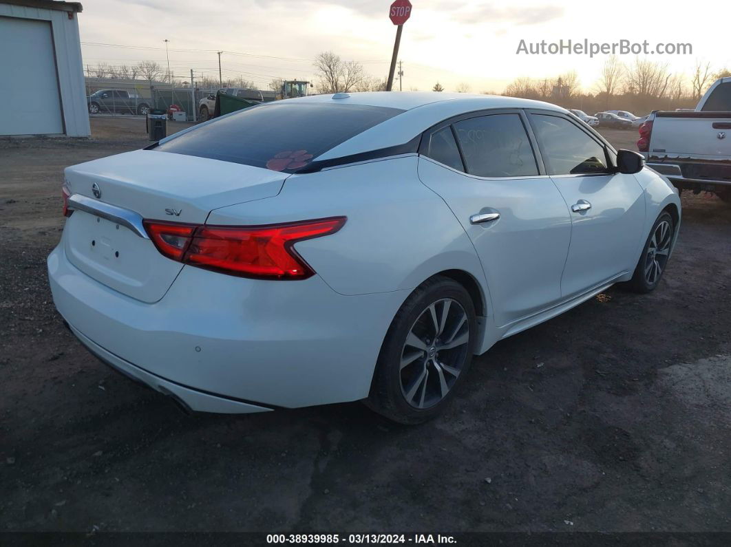 2017 Nissan Maxima 3.5 Sv White vin: 1N4AA6AP6HC453507