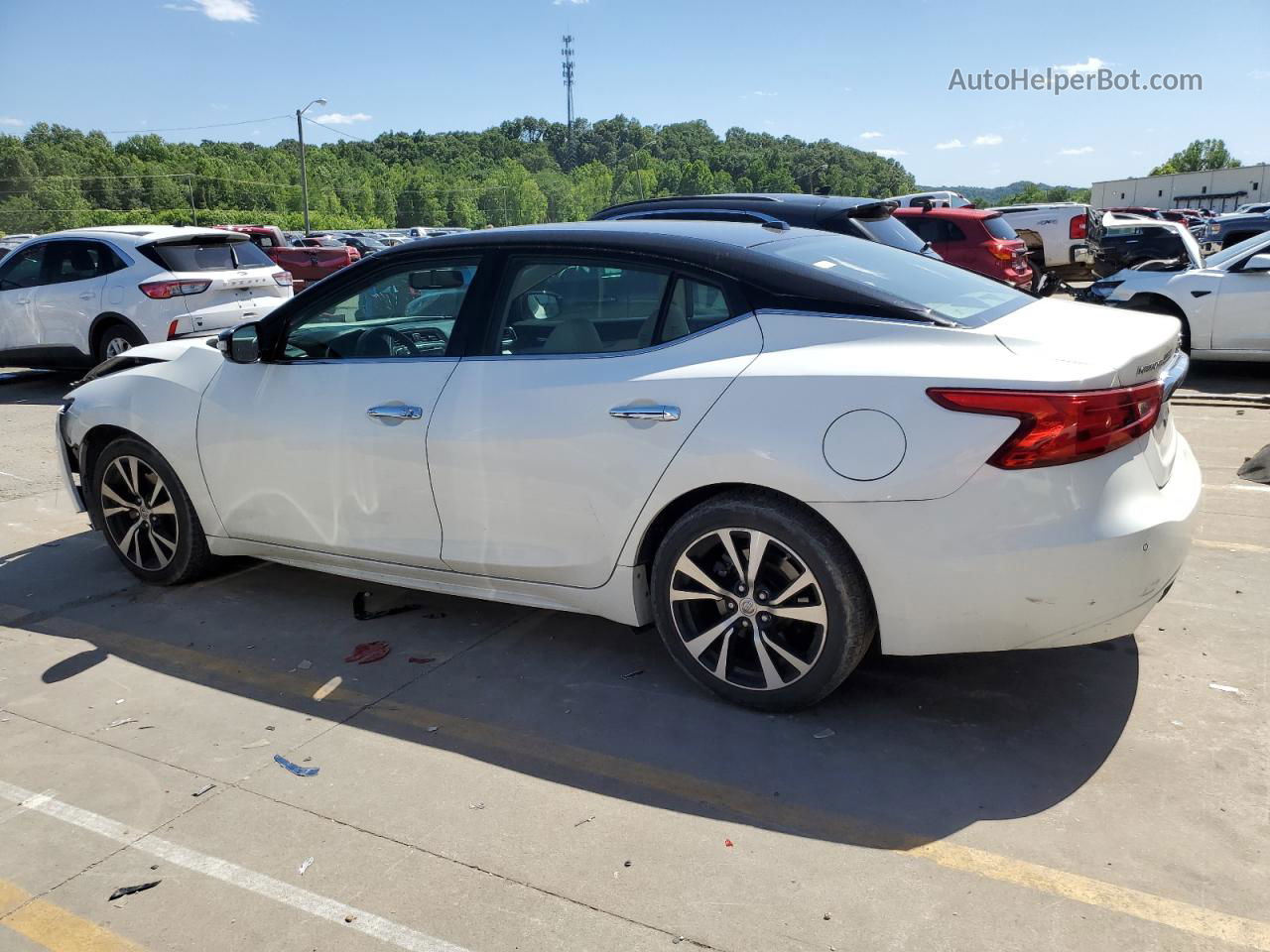 2018 Nissan Maxima 3.5s White vin: 1N4AA6AP6JC363232