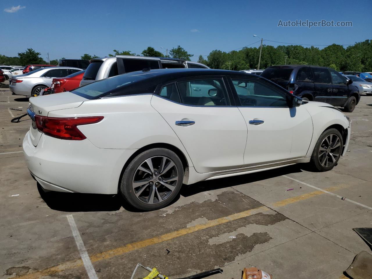 2018 Nissan Maxima 3.5s White vin: 1N4AA6AP6JC363232