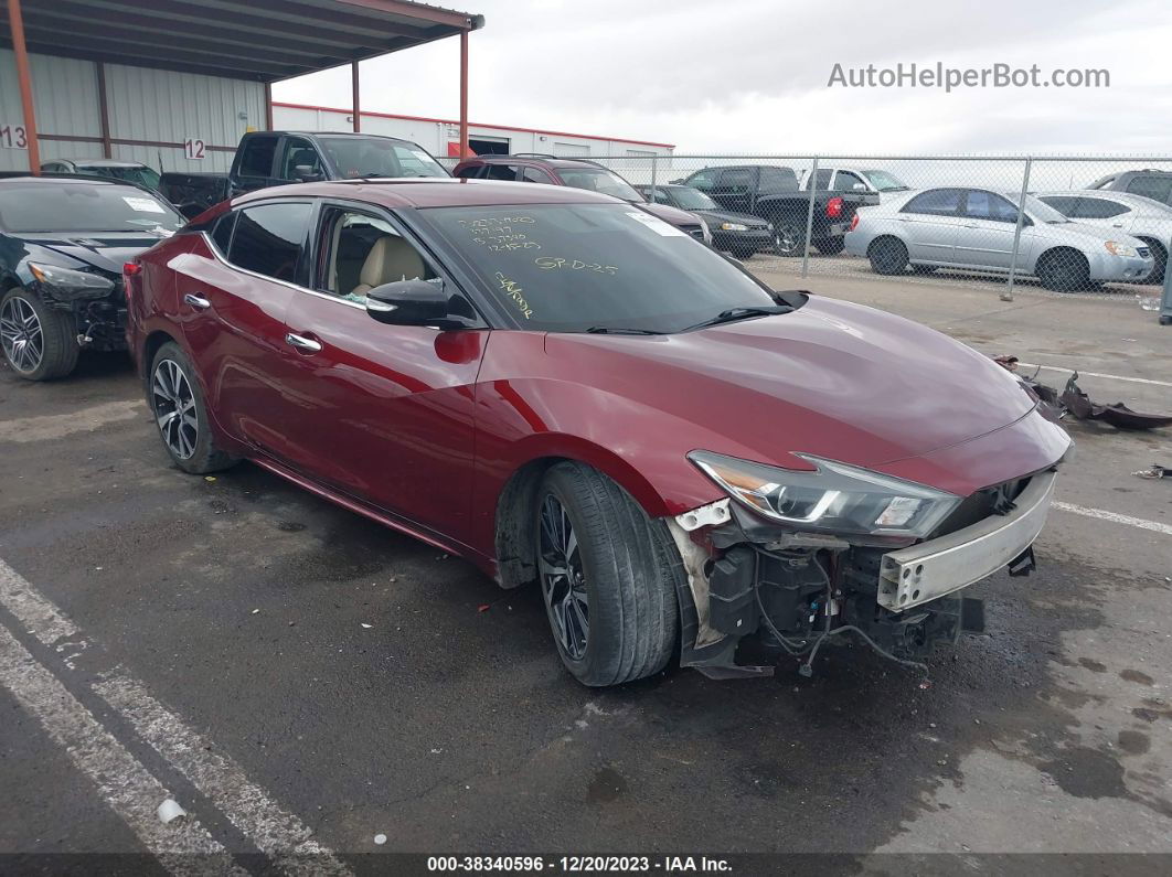 2018 Nissan Maxima 3.5 Sv Maroon vin: 1N4AA6AP6JC370567