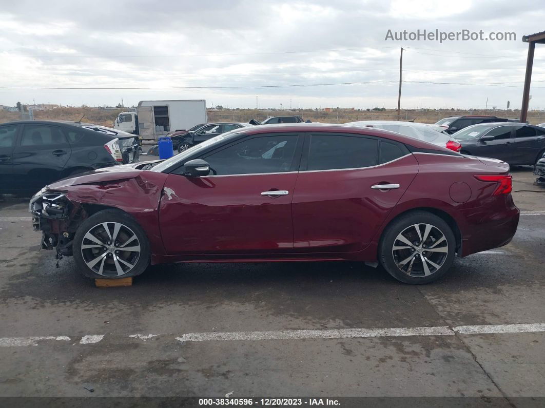 2018 Nissan Maxima 3.5 Sv Maroon vin: 1N4AA6AP6JC370567