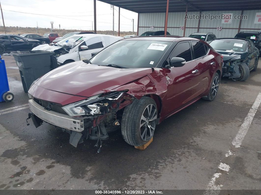 2018 Nissan Maxima 3.5 Sv Maroon vin: 1N4AA6AP6JC370567