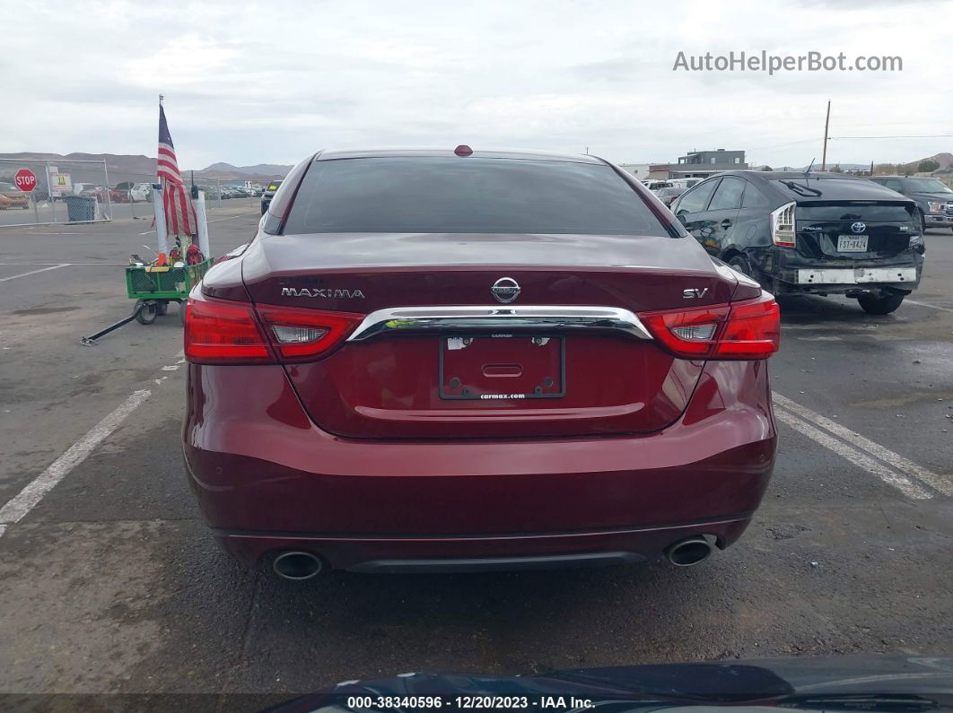 2018 Nissan Maxima 3.5 Sv Maroon vin: 1N4AA6AP6JC370567