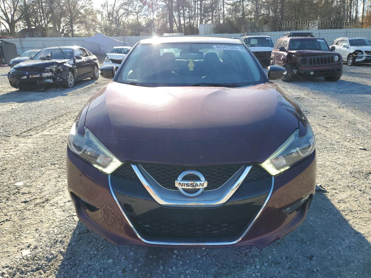 2016 Nissan Maxima 3.5s Burgundy vin: 1N4AA6AP7GC381036