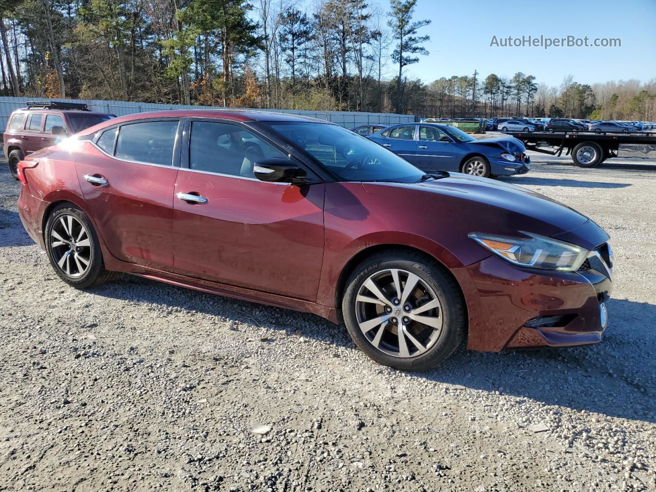 2016 Nissan Maxima 3.5s Burgundy vin: 1N4AA6AP7GC381036