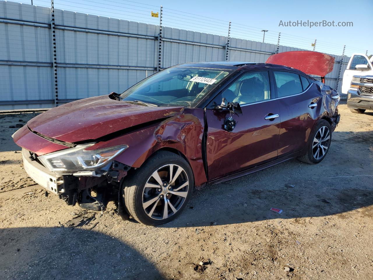 2016 Nissan Maxima 3.5s Burgundy vin: 1N4AA6AP7GC387435