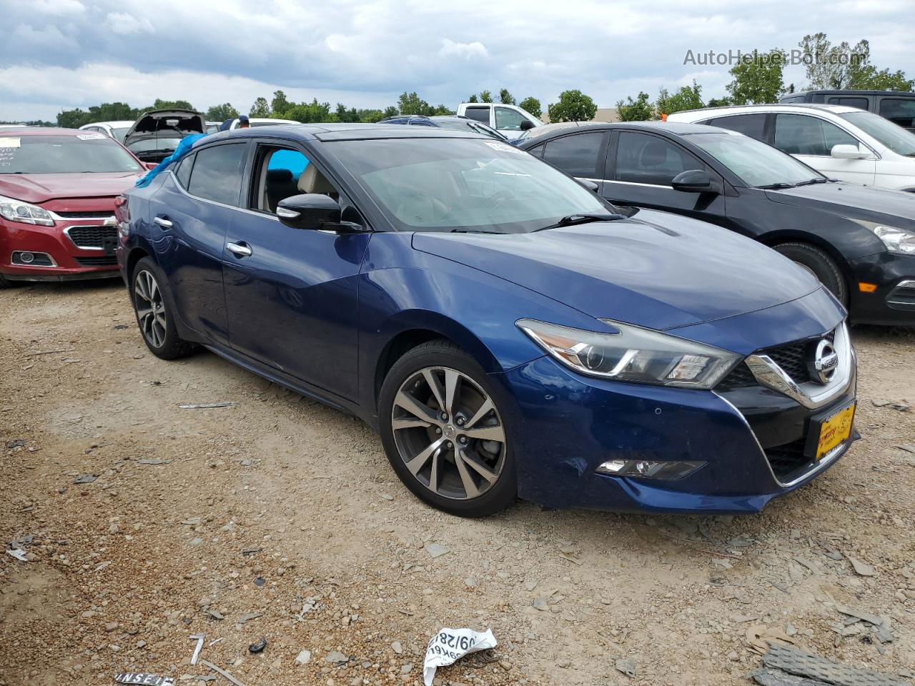 2016 Nissan Maxima 3.5s Синий vin: 1N4AA6AP7GC393929