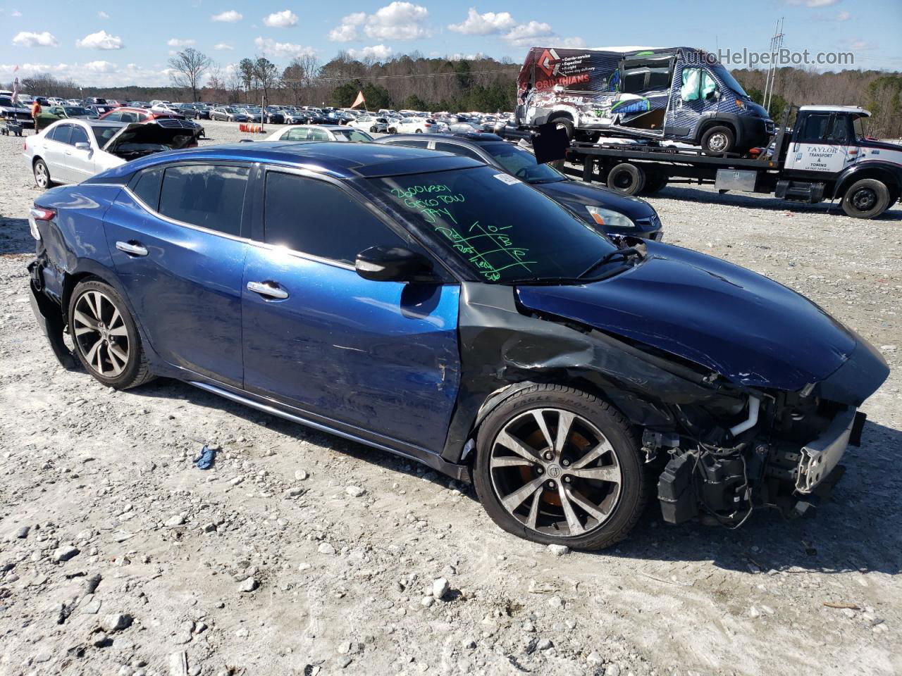 2016 Nissan Maxima 3.5s Blue vin: 1N4AA6AP7GC448332