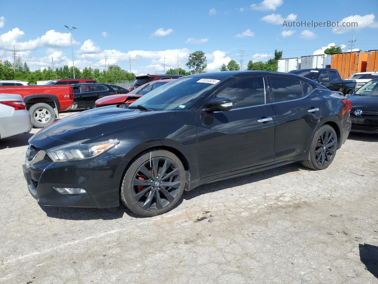 2017 Nissan Maxima 3.5s Черный vin: 1N4AA6AP7HC369194