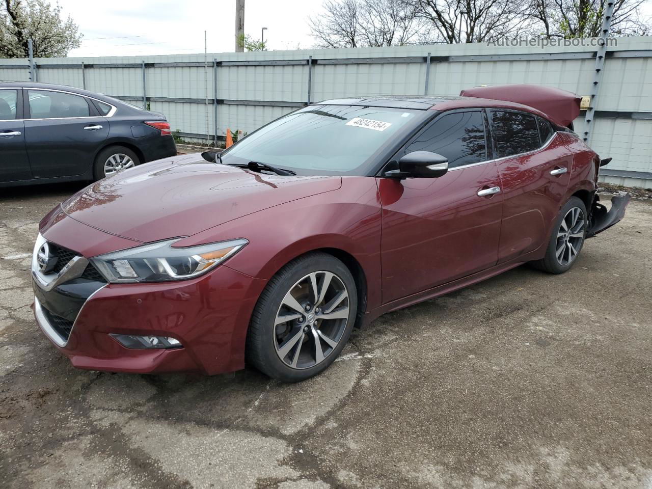 2017 Nissan Maxima 3.5s Бордовый vin: 1N4AA6AP7HC391602