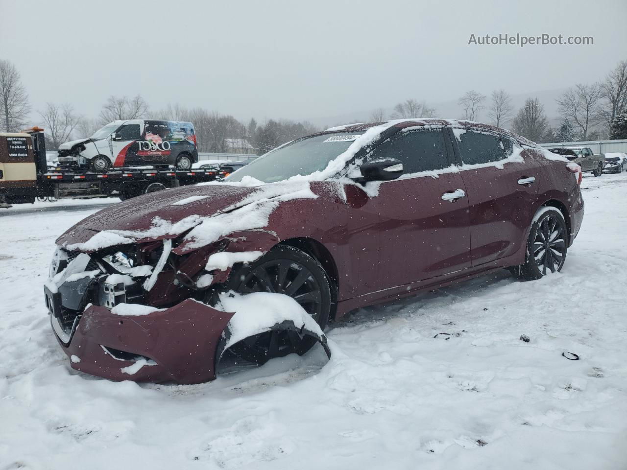 2017 Nissan Maxima 3.5s Burgundy vin: 1N4AA6AP7HC403165