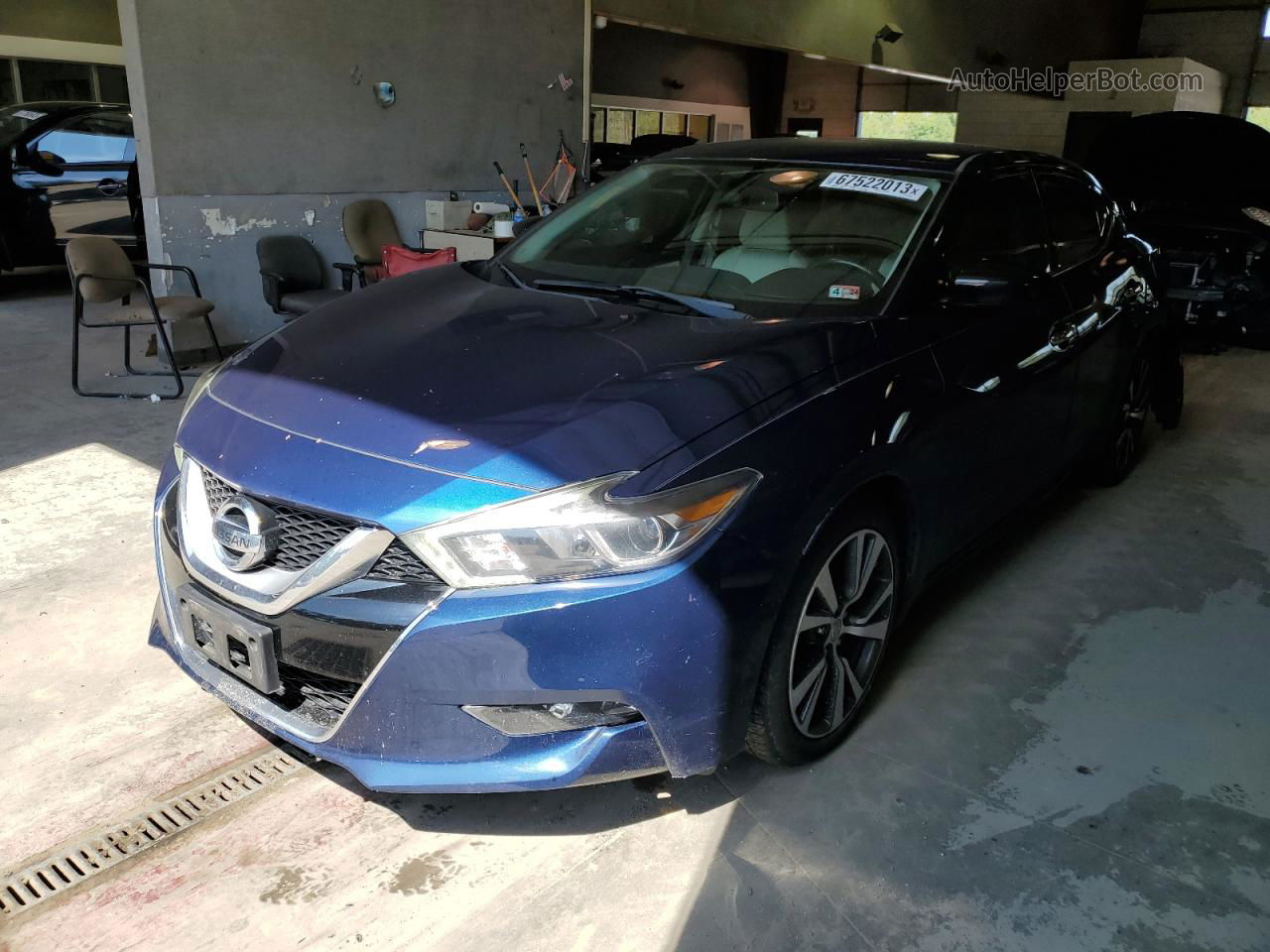 2017 Nissan Maxima 3.5s Blue vin: 1N4AA6AP7HC424145