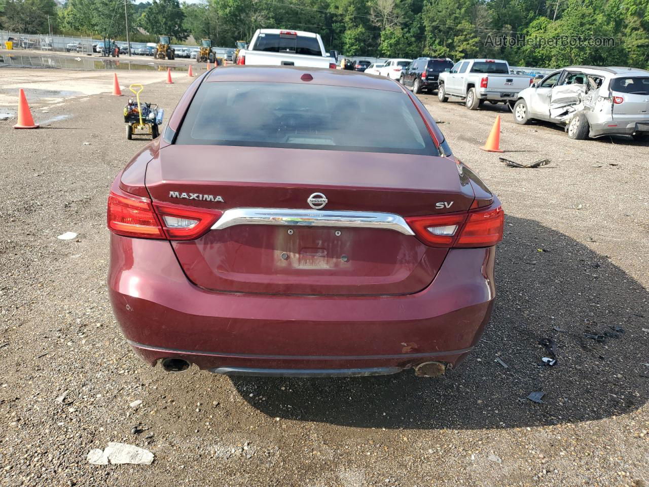 2017 Nissan Maxima 3.5s Burgundy vin: 1N4AA6AP7HC430110