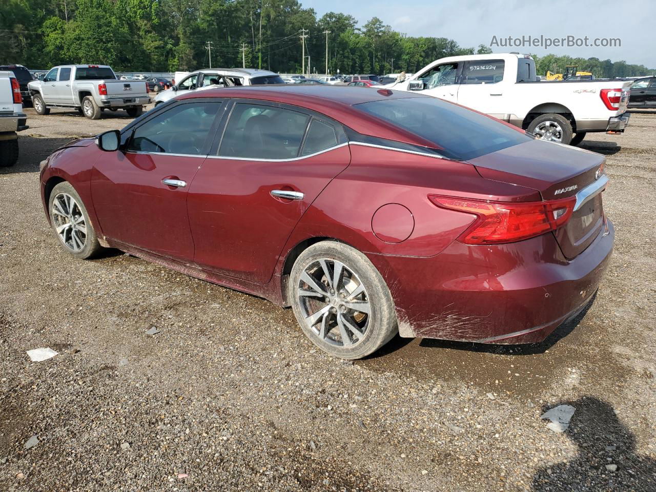 2017 Nissan Maxima 3.5s Burgundy vin: 1N4AA6AP7HC430110