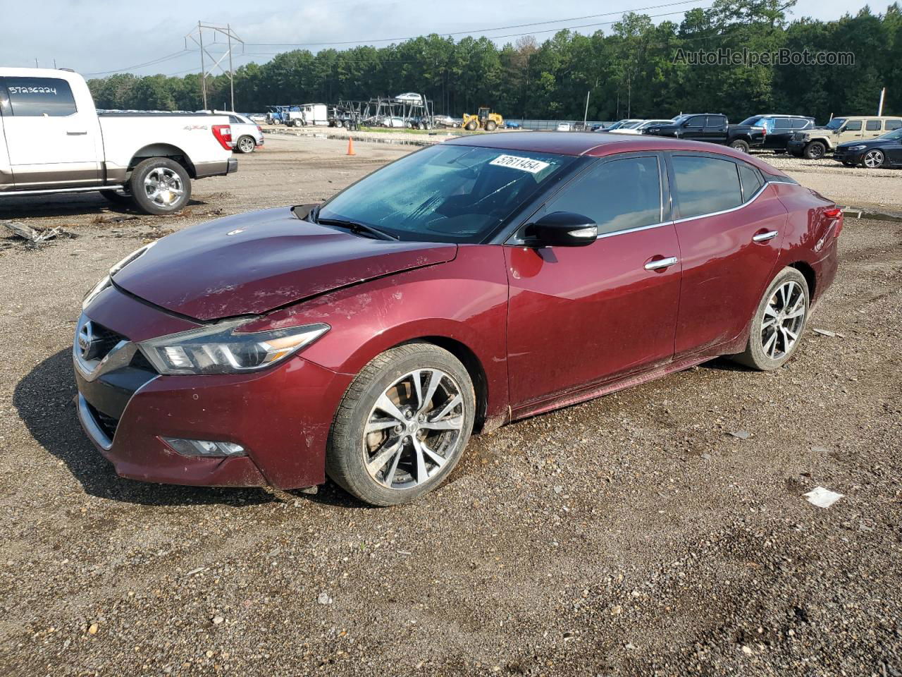 2017 Nissan Maxima 3.5s Burgundy vin: 1N4AA6AP7HC430110