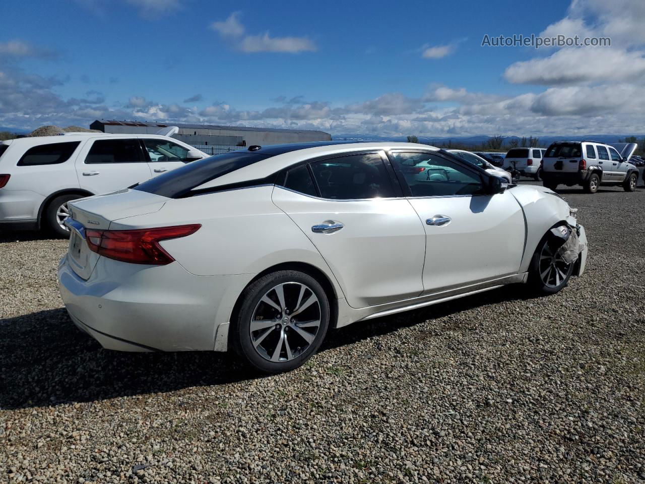 2017 Nissan Maxima 3.5s Белый vin: 1N4AA6AP7HC445609