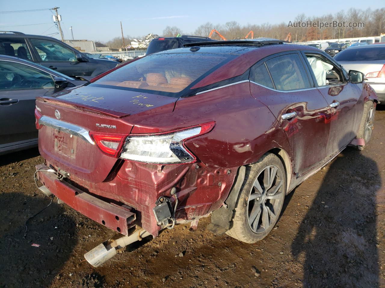 2016 Nissan Maxima 3.5s Бордовый vin: 1N4AA6AP8GC402301