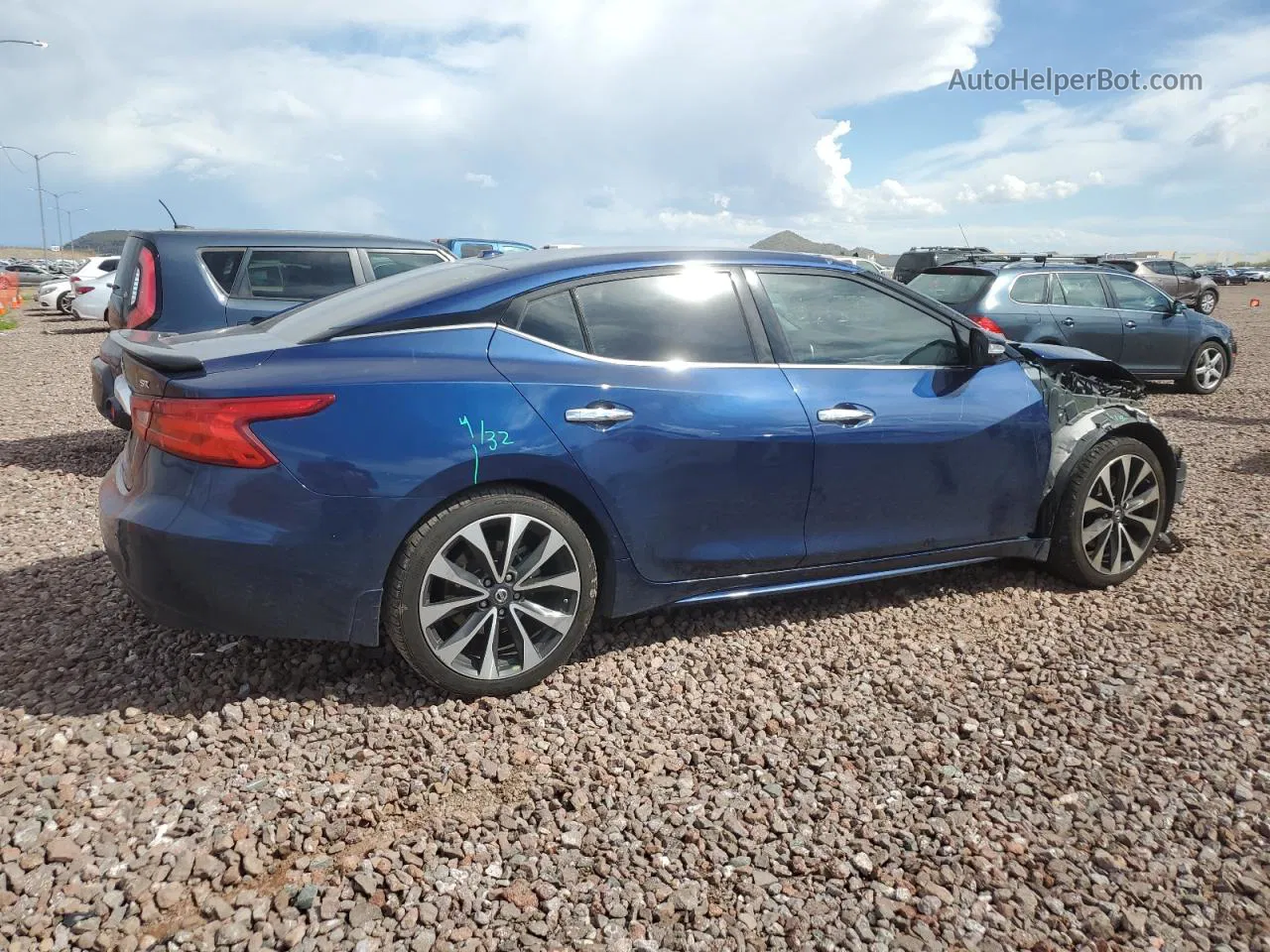 2017 Nissan Maxima 3.5s Blue vin: 1N4AA6AP8HC360228