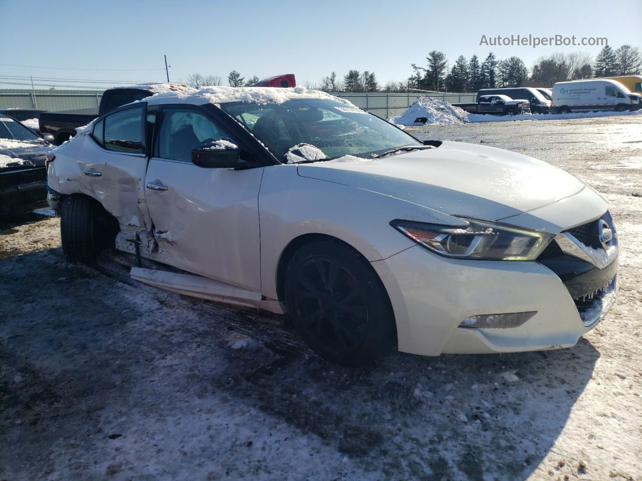 2017 Nissan Maxima 3.5s White vin: 1N4AA6AP8HC375862