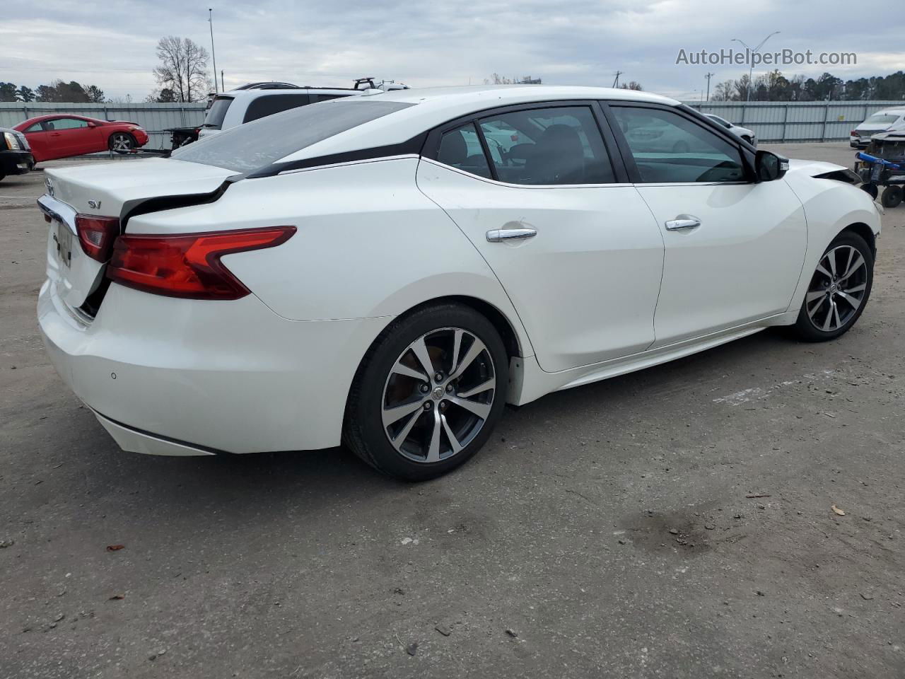 2017 Nissan Maxima 3.5s Белый vin: 1N4AA6AP8HC383119