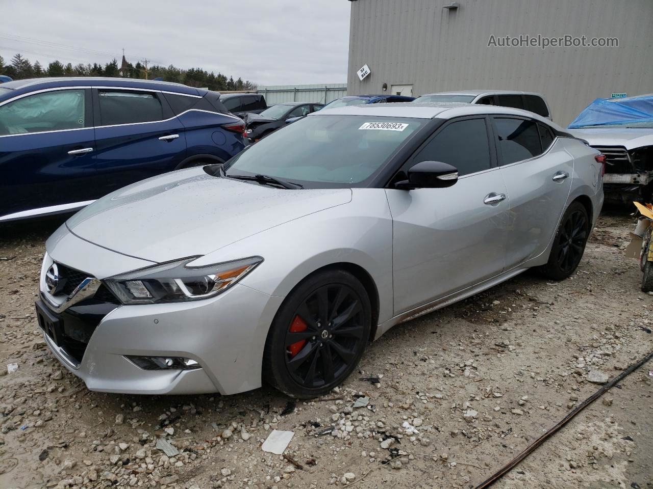 2017 Nissan Maxima 3.5s Silver vin: 1N4AA6AP8HC390166