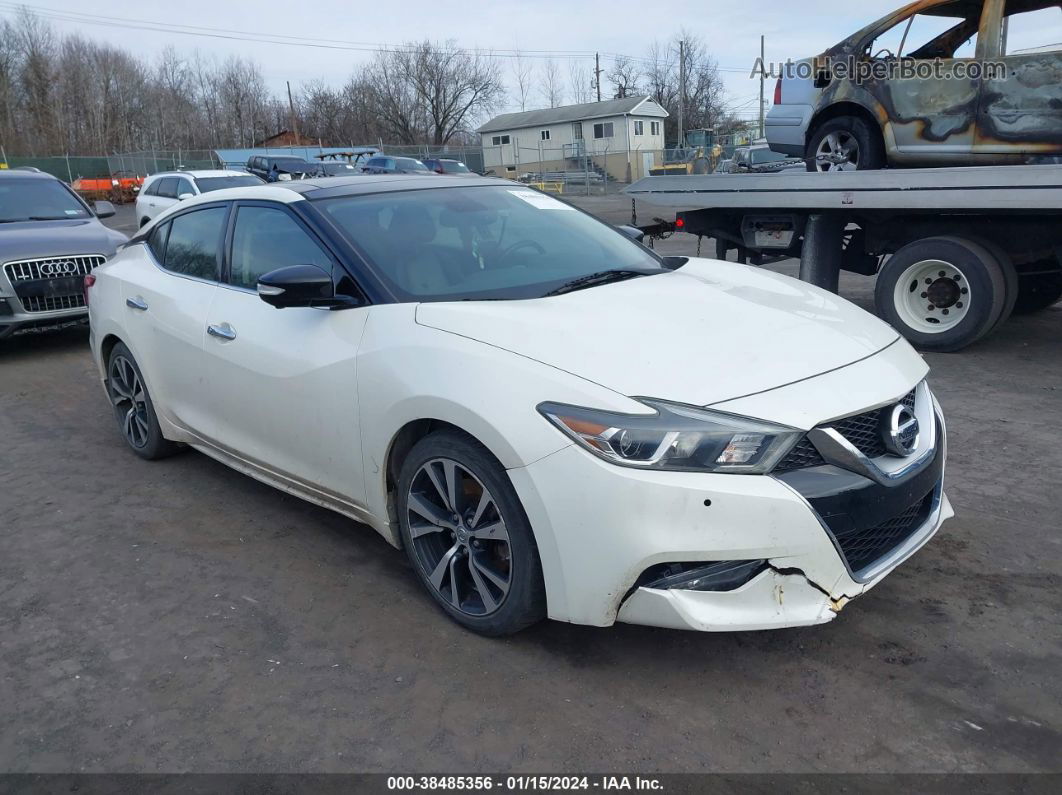 2017 Nissan Maxima 3.5 Platinum White vin: 1N4AA6AP8HC446378