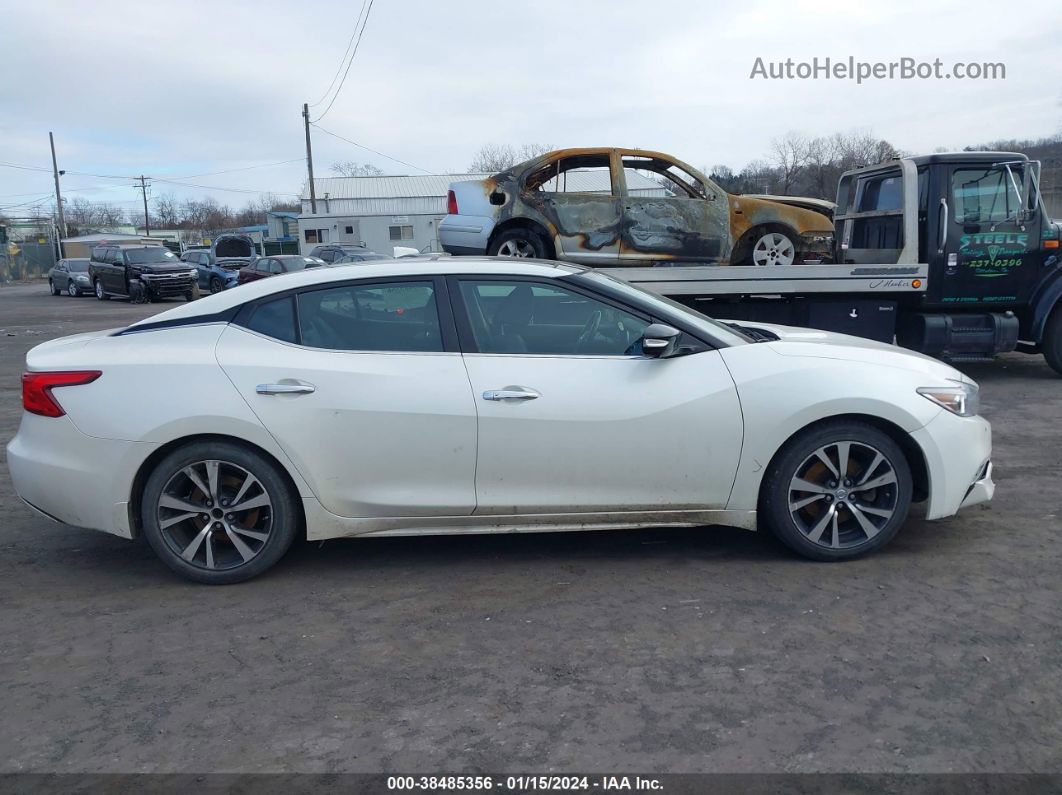 2017 Nissan Maxima 3.5 Platinum White vin: 1N4AA6AP8HC446378