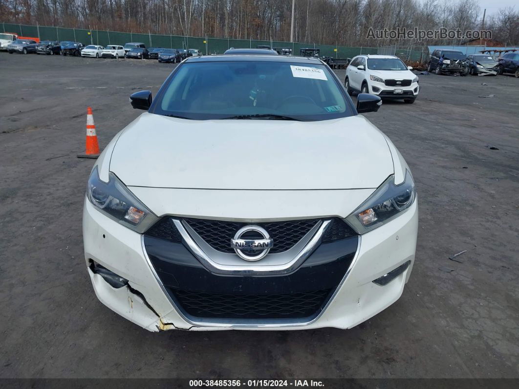 2017 Nissan Maxima 3.5 Platinum White vin: 1N4AA6AP8HC446378