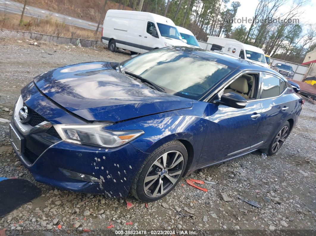 2017 Nissan Maxima 3.5 Sl Blue vin: 1N4AA6AP9HC370329