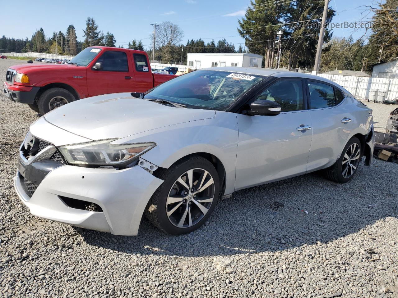 2017 Nissan Maxima 3.5s Silver vin: 1N4AA6AP9HC386630