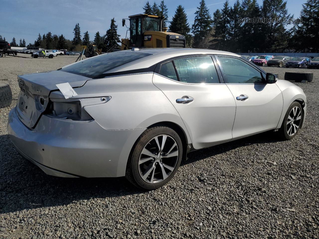 2017 Nissan Maxima 3.5s Silver vin: 1N4AA6AP9HC386630