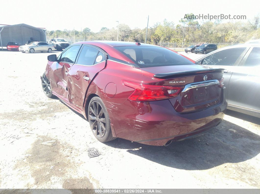 2017 Nissan Maxima 3.5 Sr Red vin: 1N4AA6AP9HC392525