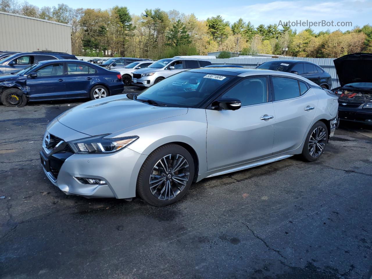 2017 Nissan Maxima 3.5s Silver vin: 1N4AA6AP9HC425717