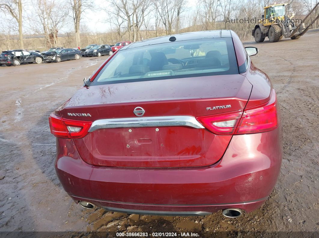 2017 Nissan Maxima 3.5 Platinum Burgundy vin: 1N4AA6AP9HC435129