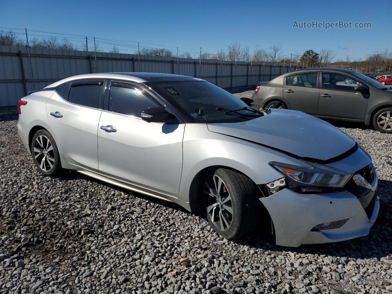 2017 Nissan Maxima 3.5s Silver vin: 1N4AA6AP9HC444056