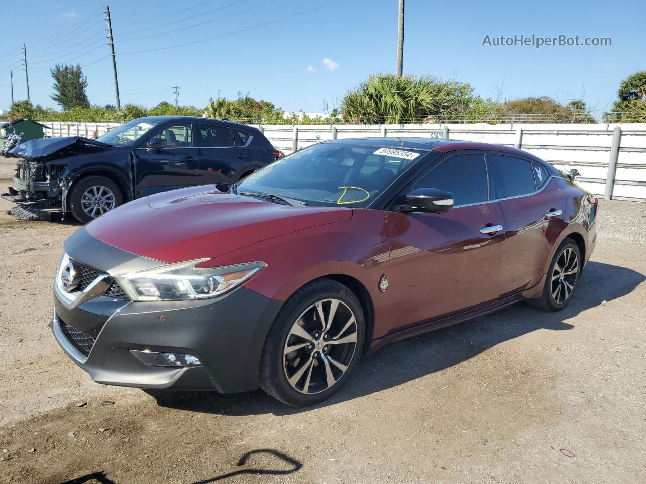 2017 Nissan Maxima 3.5s Темно-бордовый vin: 1N4AA6AP9HC446826