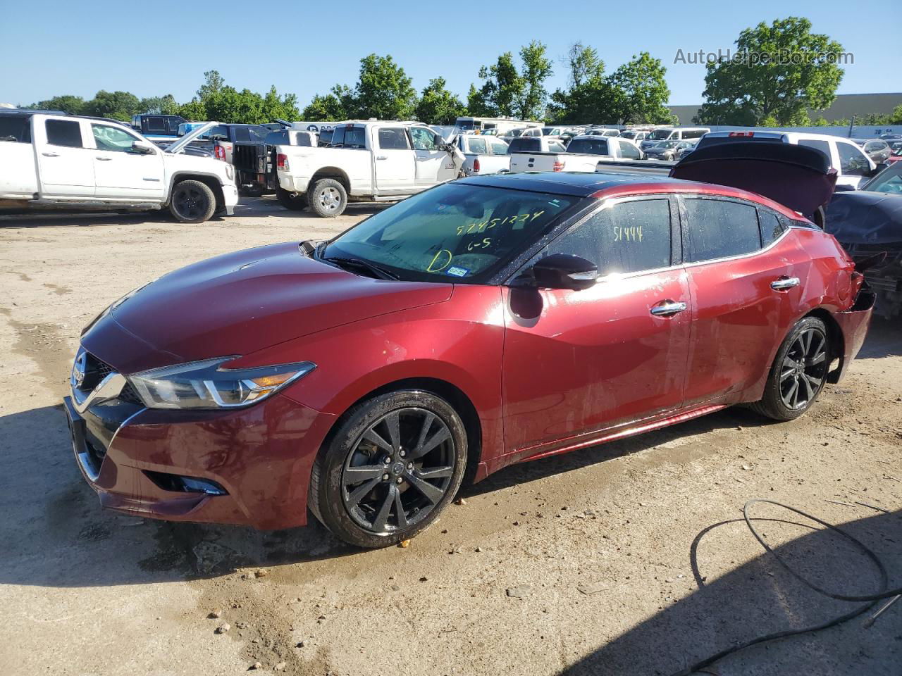 2017 Nissan Maxima 3.5s Burgundy vin: 1N4AA6AP9HC449077