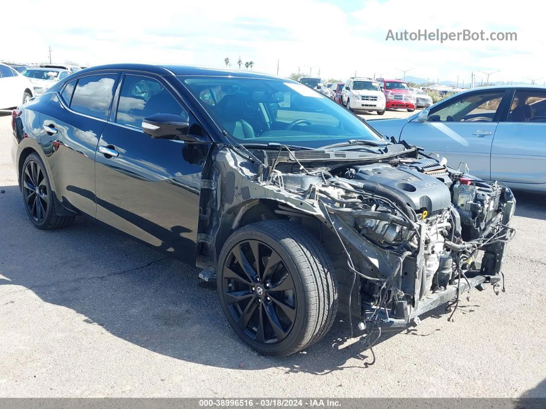 2018 Nissan Maxima 3.5 Sr Black vin: 1N4AA6AP9JC376170