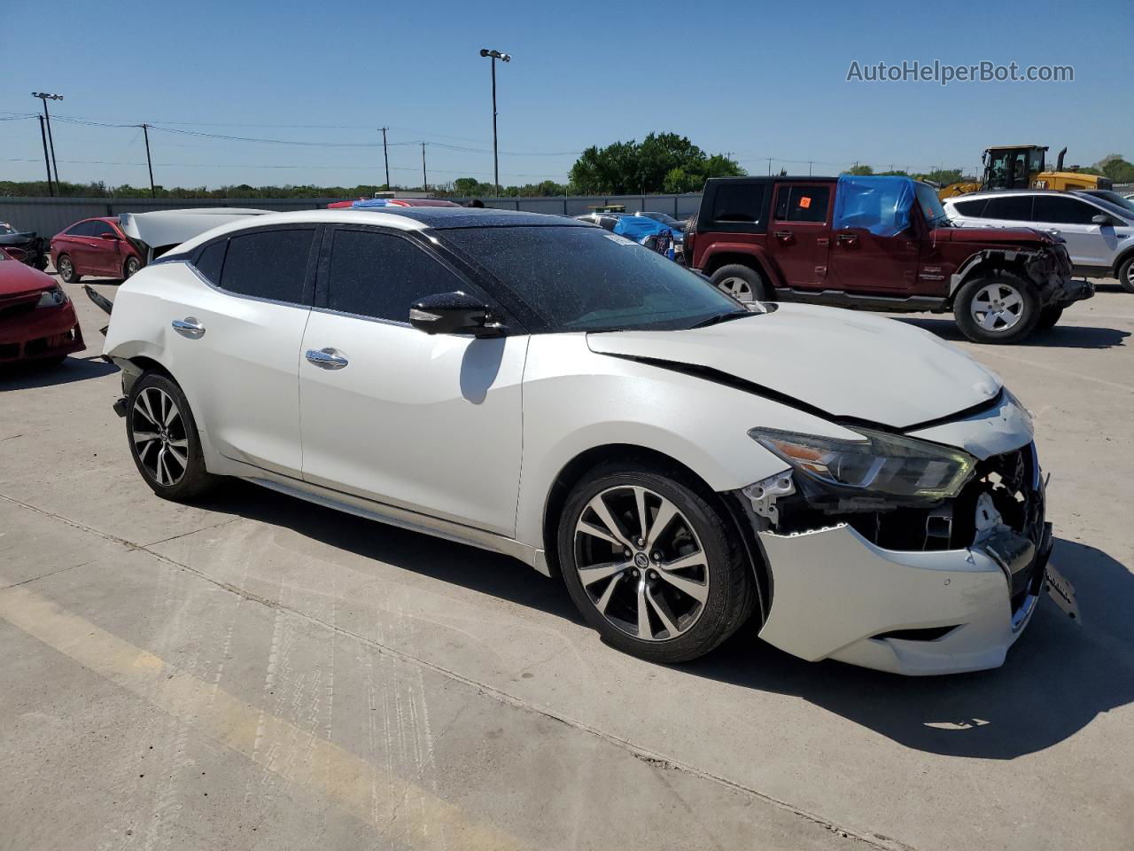 2018 Nissan Maxima 3.5s White vin: 1N4AA6AP9JC388545