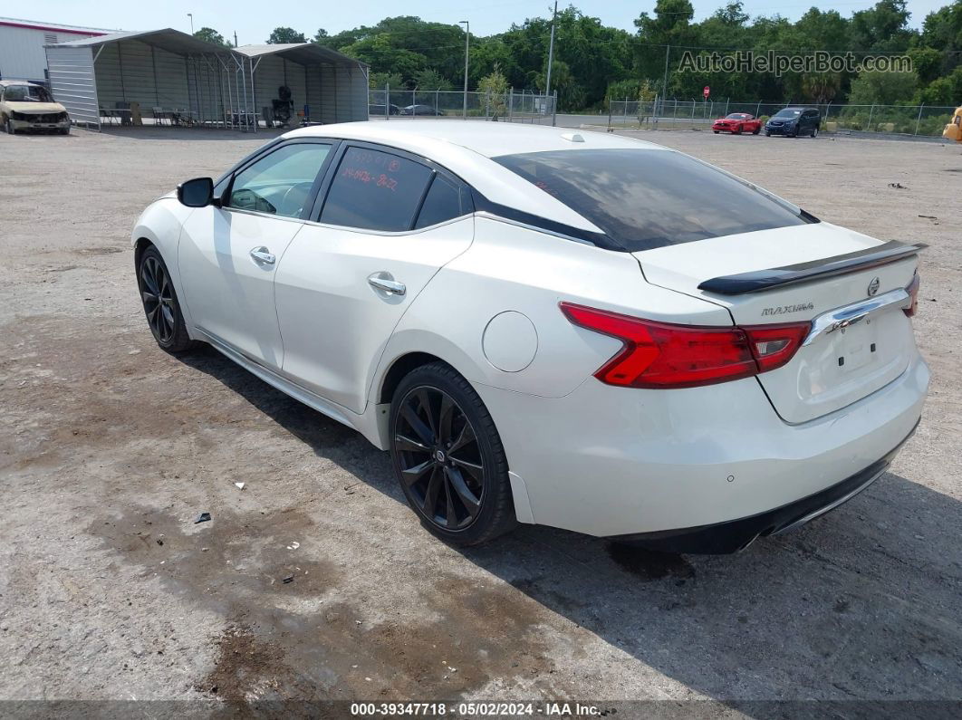 2016 Nissan Maxima 3.5 Sr White vin: 1N4AA6APXGC443092