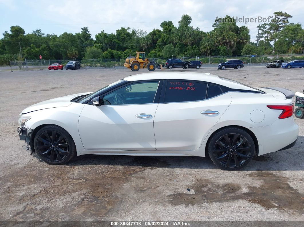 2016 Nissan Maxima 3.5 Sr White vin: 1N4AA6APXGC443092