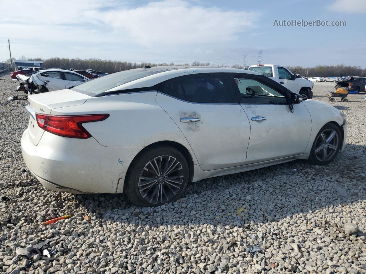 2017 Nissan Maxima 3.5s White vin: 1N4AA6APXHC377824