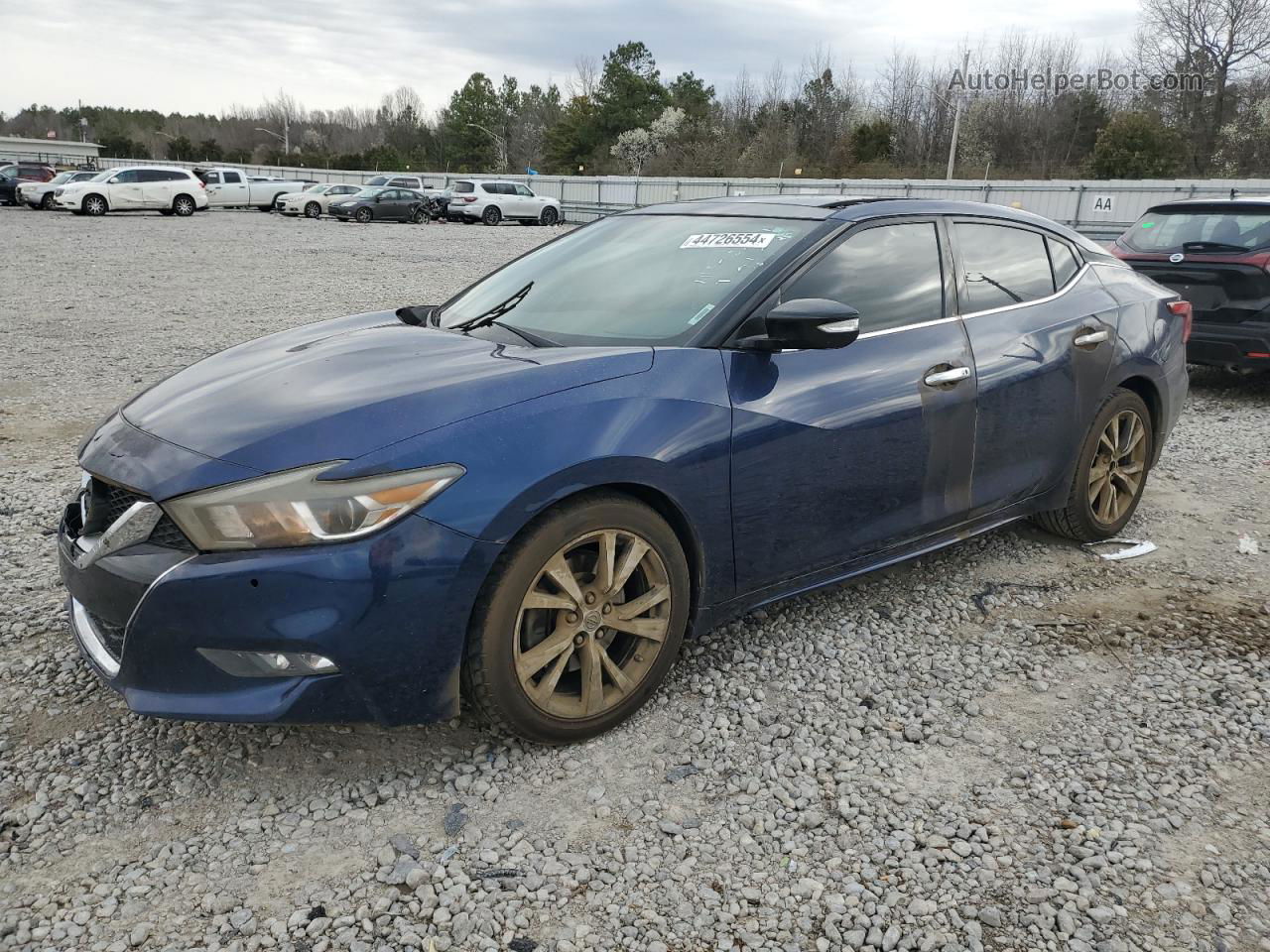 2017 Nissan Maxima 3.5s Синий vin: 1N4AA6APXHC384658